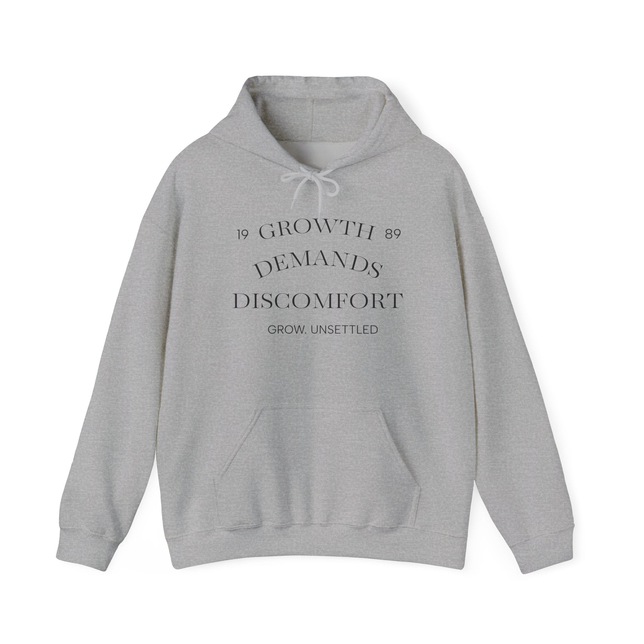 Growth Demands Discomfort Raven Hoodie
